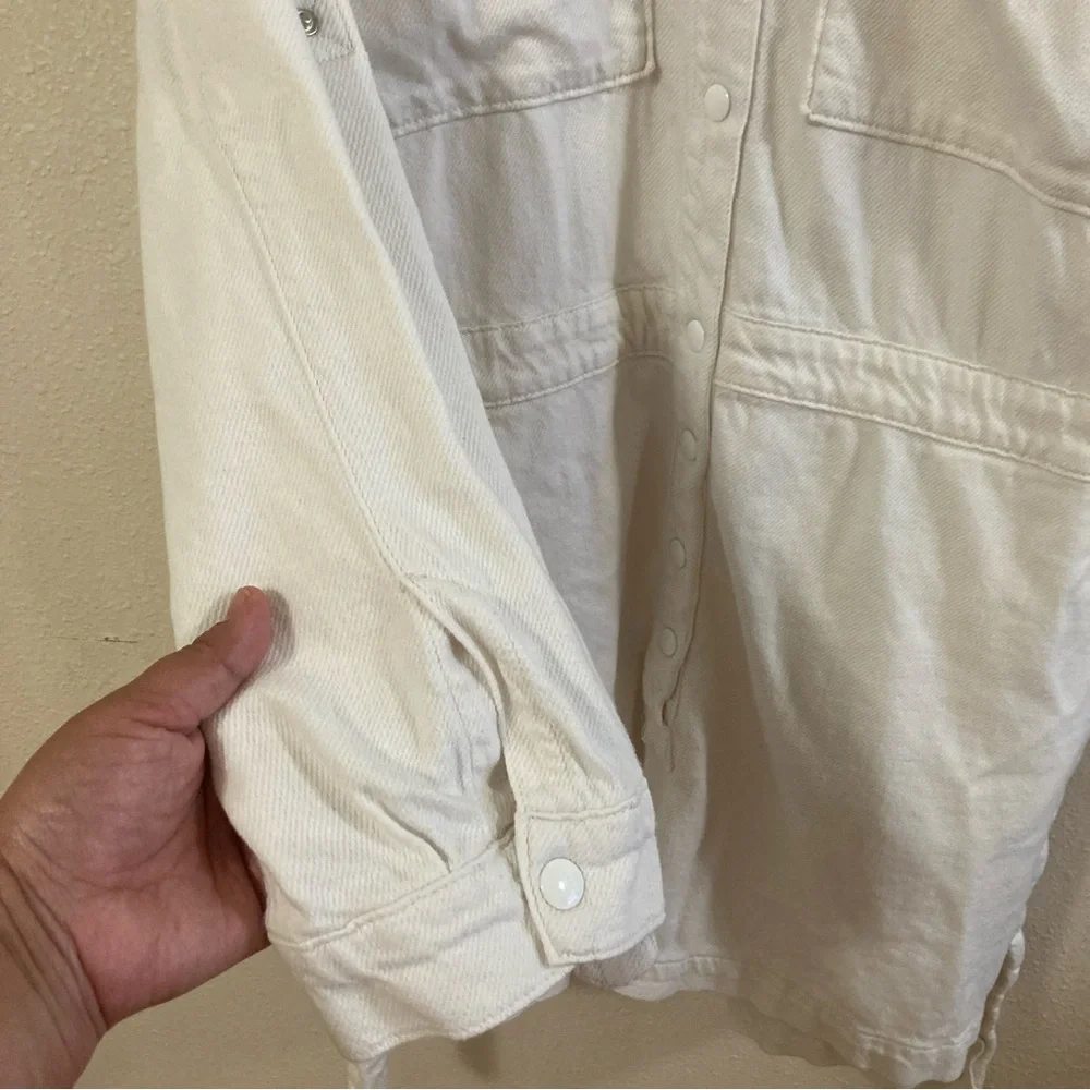 Good American Women’s Romper White Collared Size 7 - Picture 10 of 16